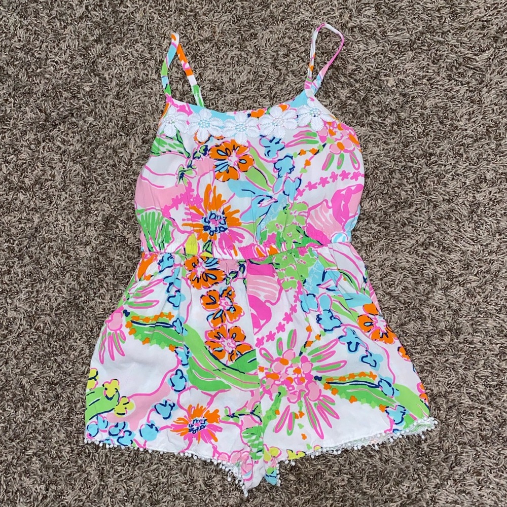 Lilly Pulitzer romper (girls) M 7/8